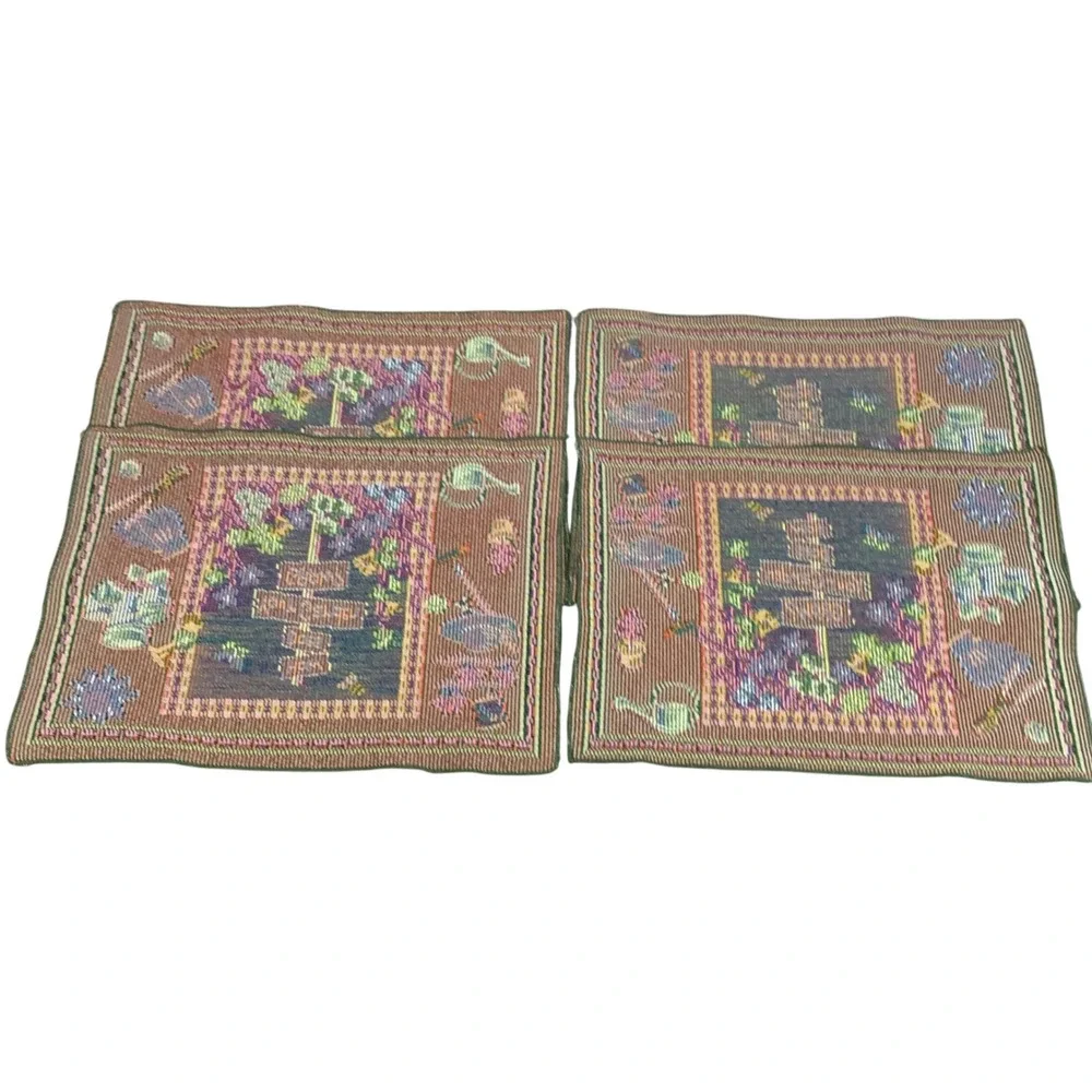 Garden Tapestry Placemats Set of‎ 4 How Does Your Garden Grow Table Decor